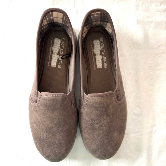 Skechers Slip-Ins On-the-GO Flex - Captivating Brown Suede Like SZ 9.5 Worn 1X - Picture 11 of 13